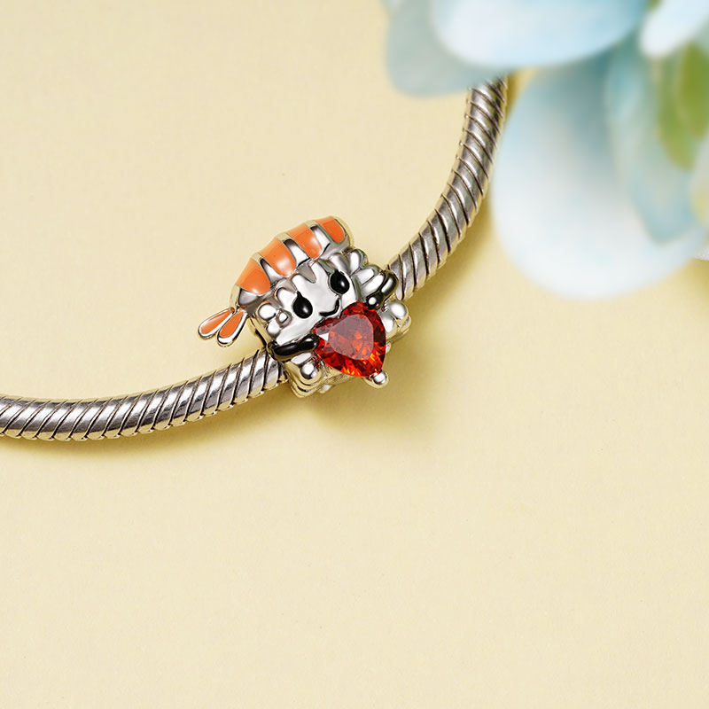 Gnoce Delicious Sushi Roll Embraces Heart Gem Charm_3