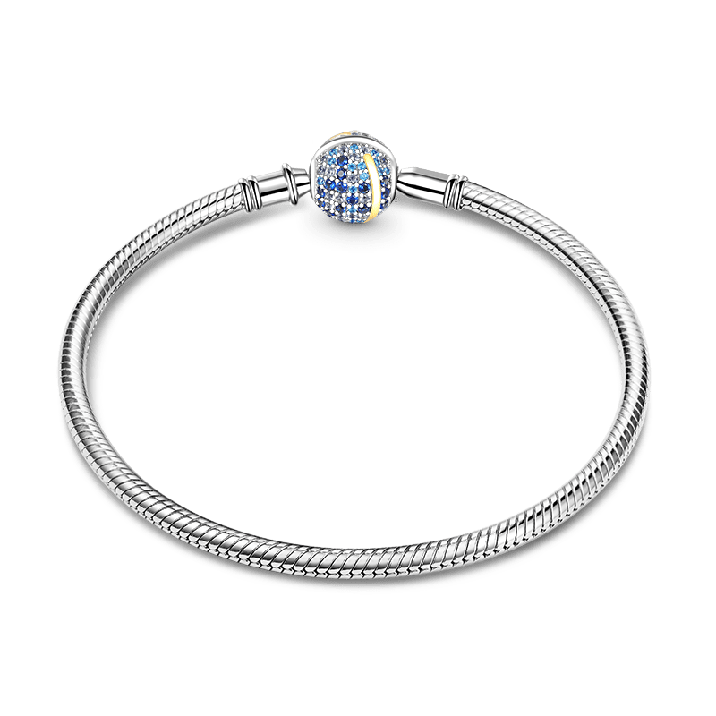 Gnoce Sparkling Disco Ball Basic Snake Chain Bracelet_2