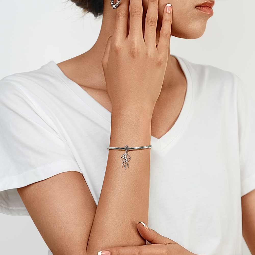 Gnoce Wolf Dream Catcher Pendant Dangle Charm_4