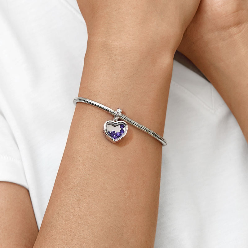 Gnoce Jun.Birthstone Heart Personalized Photo Pendant Dangle Charm_4