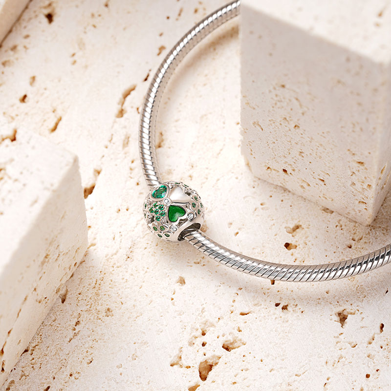 Gnoce Lucky Four Leaf Clover Charm_3