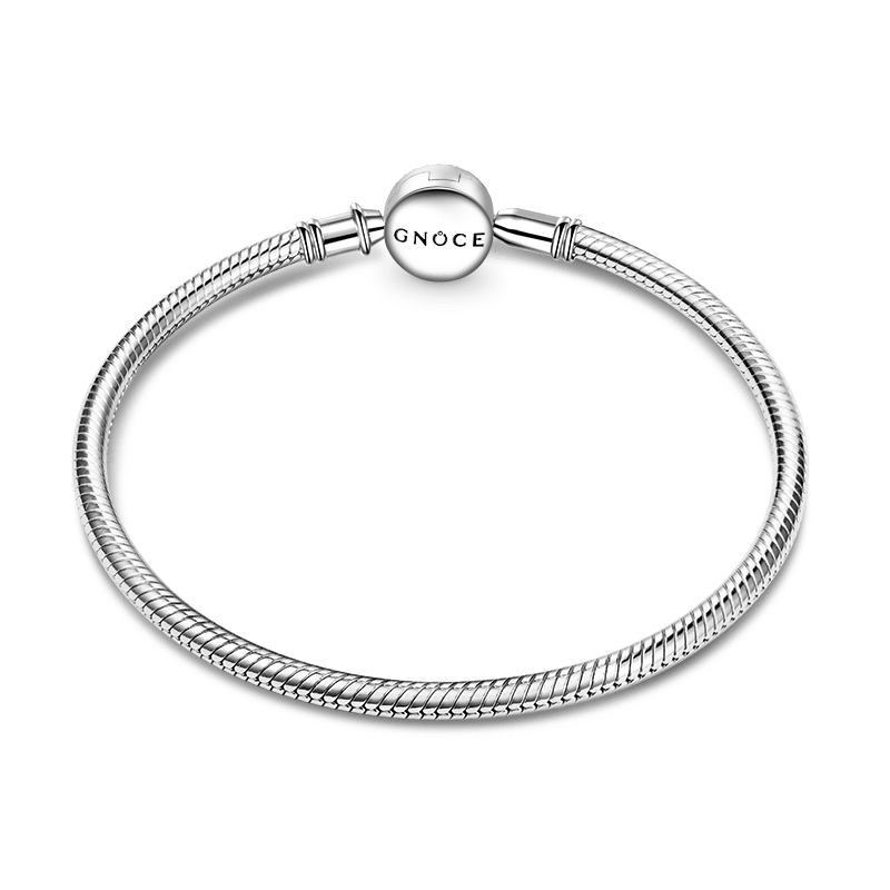 Gnoce Pink Daisy Basic Snake Chain Bracelet_2