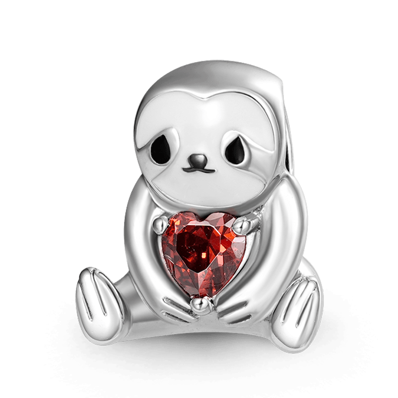 Gnoce Sloth Embraces Heart Gem Charm_1