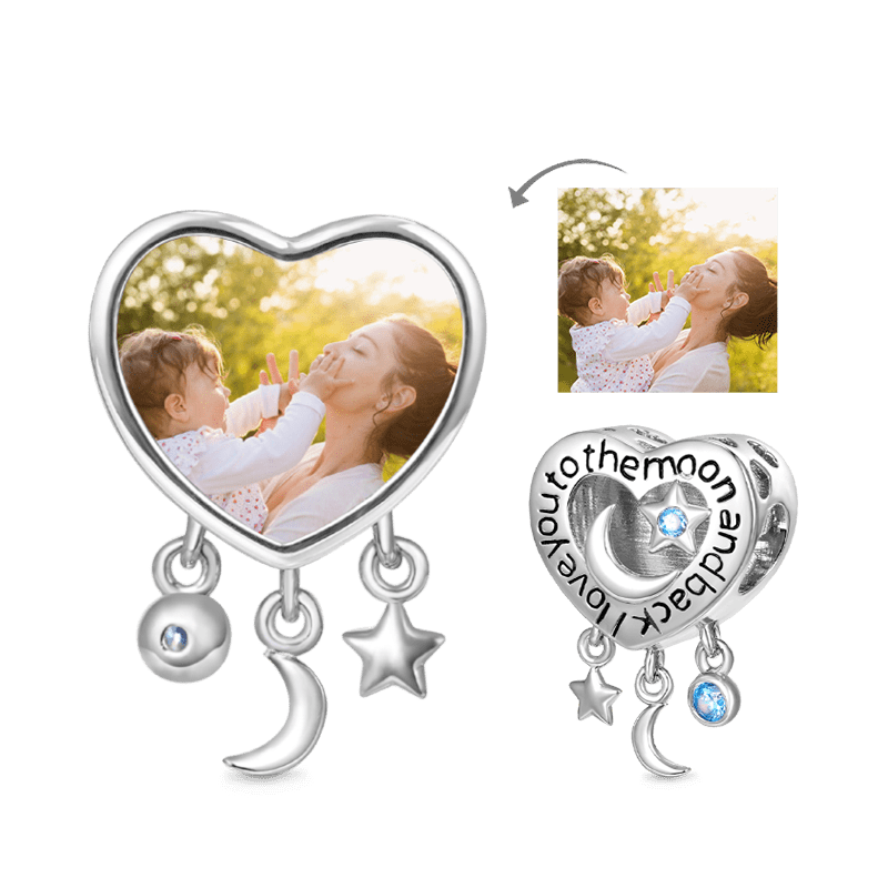 Gnoce Dream Catcher Heart Personalized Photo Charm_1