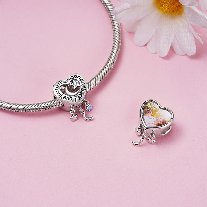 Gnoce Dream Catcher Heart Personalized Photo Charm_2