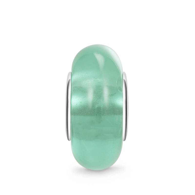 Gnoce Natural Green Stone Heart Hole Charm_1