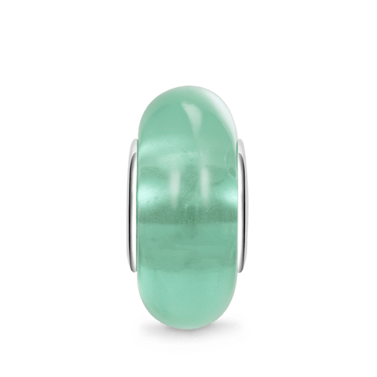 Gnoce Natural Green Stone Heart Hole Charm_1