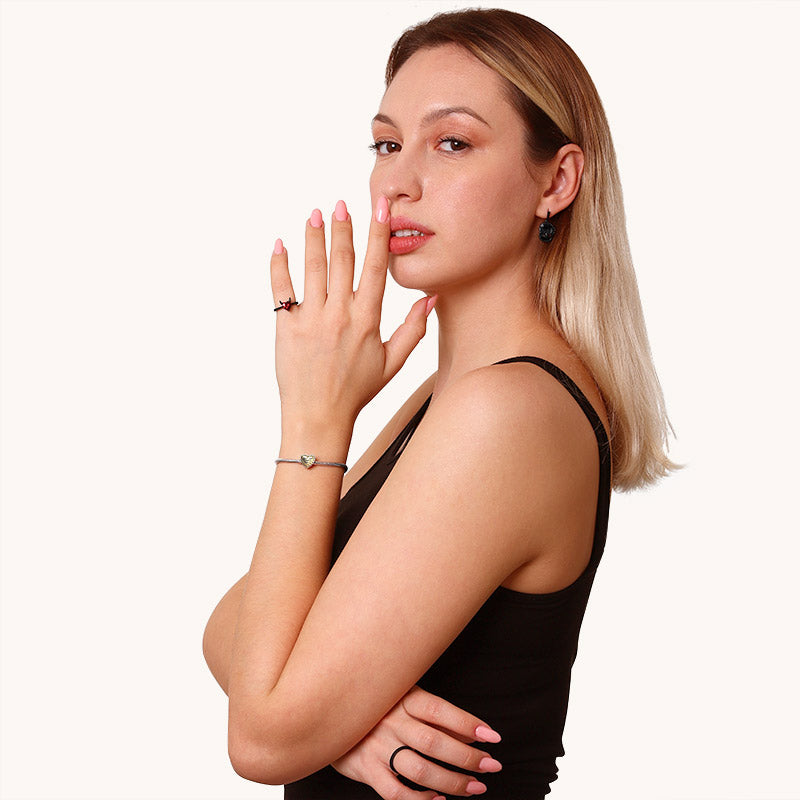 Gnoce "Love You Foever" Topaz Golden Heart Personalized Photo Charm Sterling Silver-Engraved with "I Love You to the Moon and Back"_3