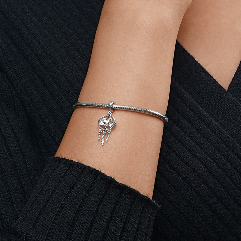 Gnoce Horse Dream Catcher Pendant Dangle Charm_4