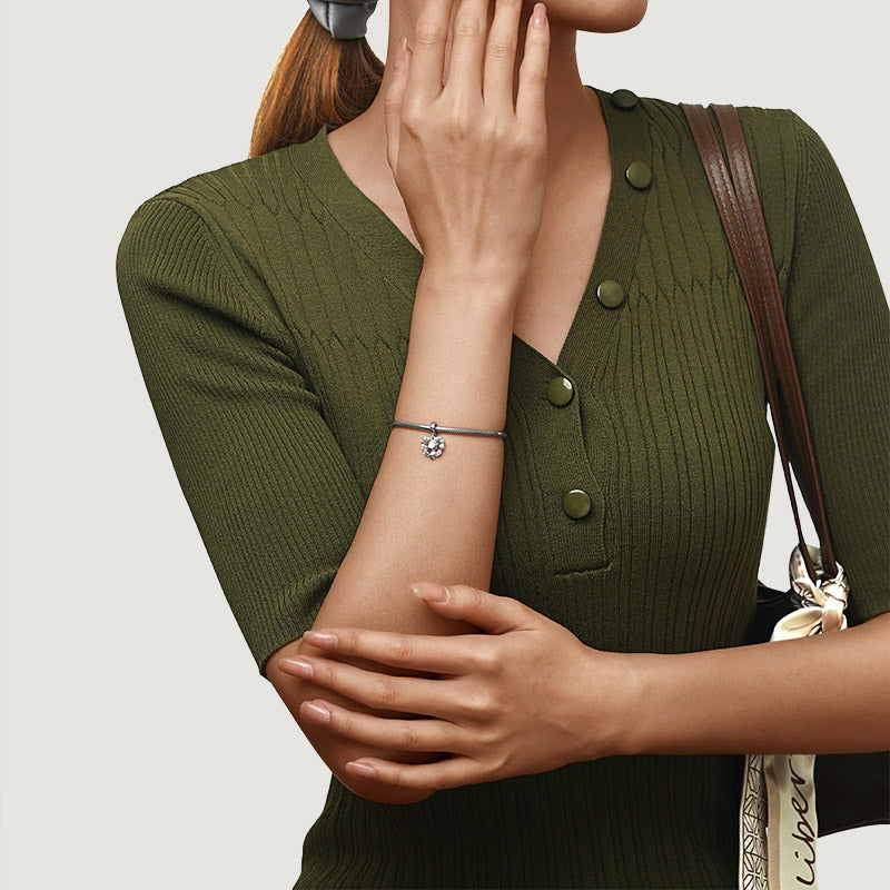 Gnoce Elegant Queen & Flower Pendant Dangle Charm_4