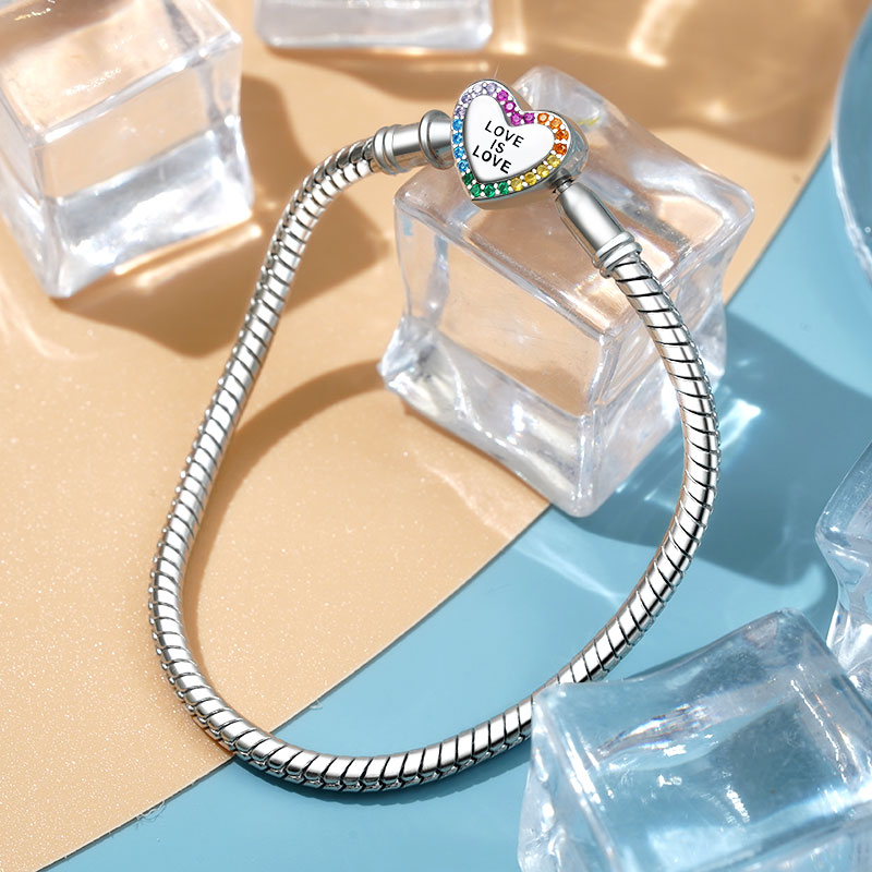 Gnoce Love is Love Basic Snake Chain Bracelet_3