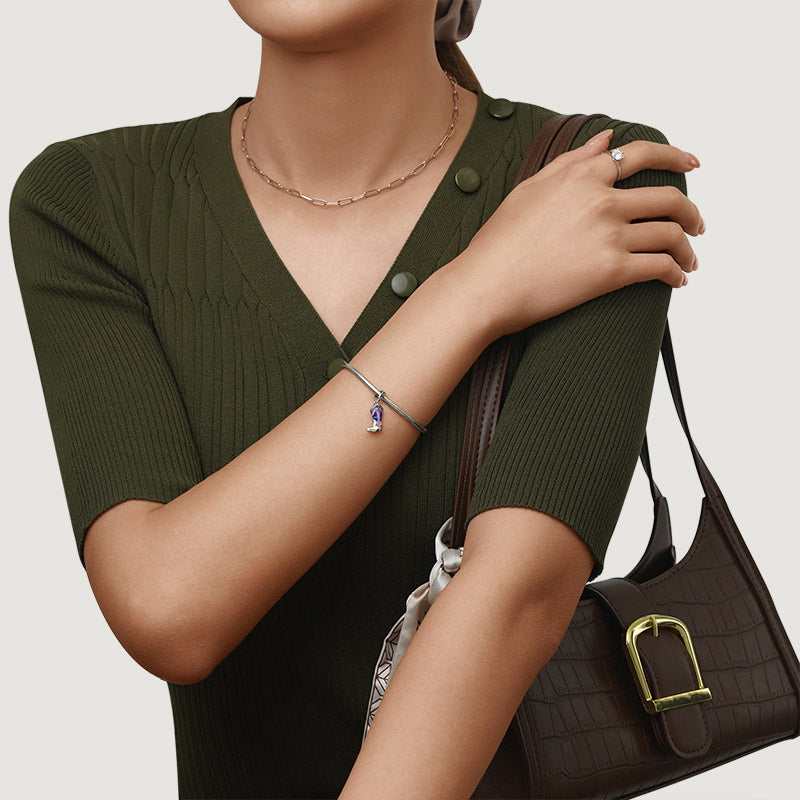 Gnoce Western Boot Pendant Dangle Charm_4