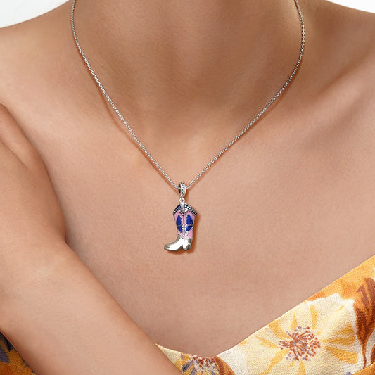 Gnoce Western Boot Pendant Dangle Charm_7