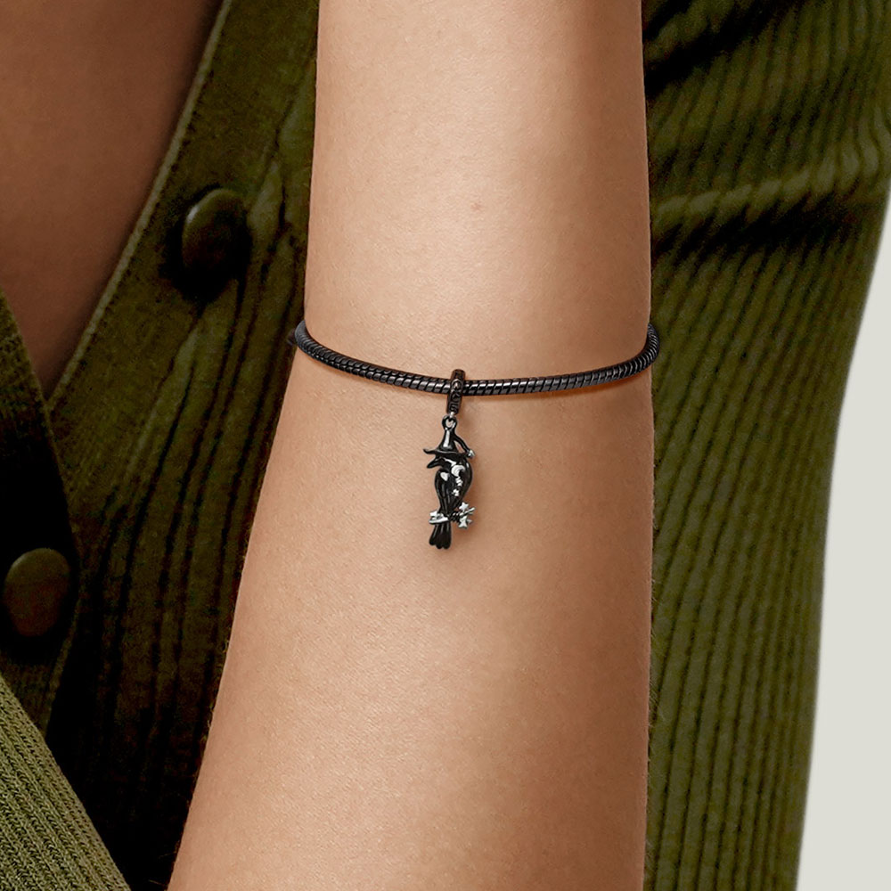 Gnoce Crow Pendant Dangle Charm_5