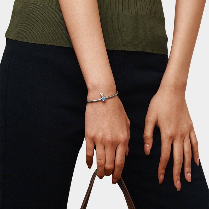 Gnoce Chinese Zodiac Rabbit Embraces Heart Gem Charm_4