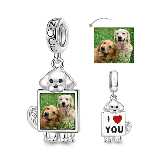 Gnoce Pet Dog Personalized Photo Pendant Dangle Charm_1