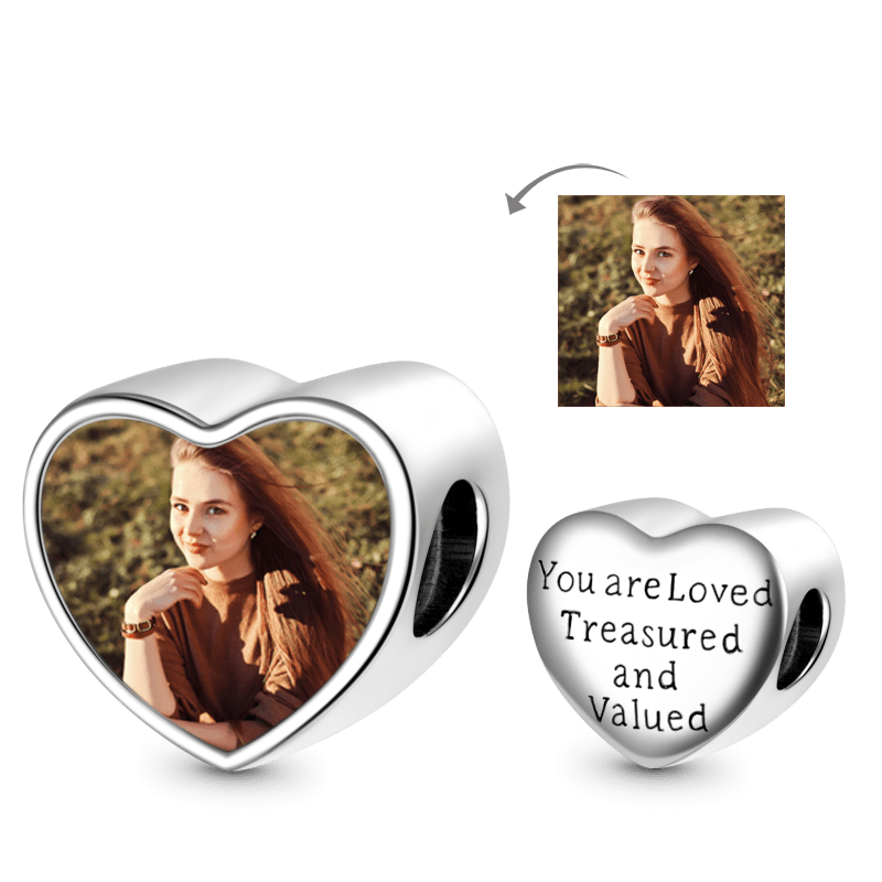 Gnoce "You're the Best " Heart Personalized Photo Charm_1