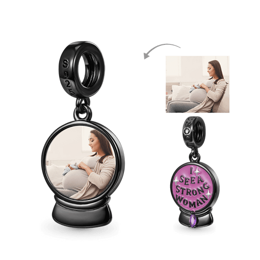 Gnoce Woman Power Personalized Photo Pendant Dangle Charm_1