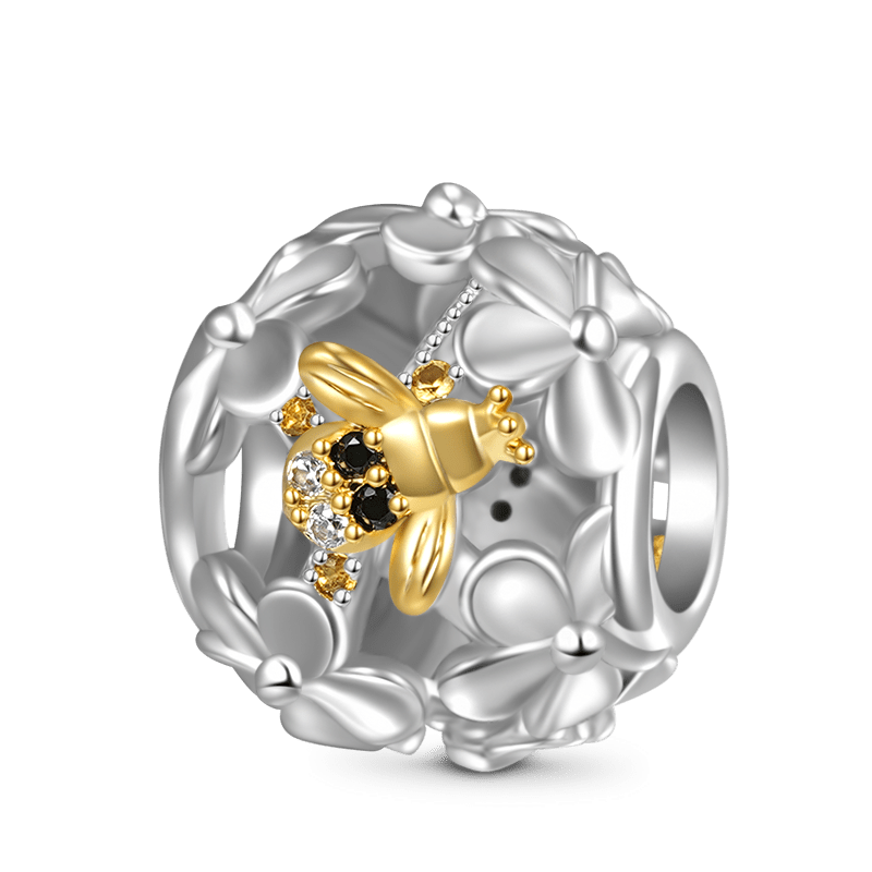 Gnoce Sparkling Honey Bee Flower Charm_1