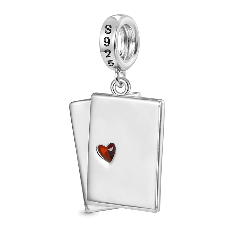 Gnoce Ace of Heart Playing Card Pendant Dangle Charm_2