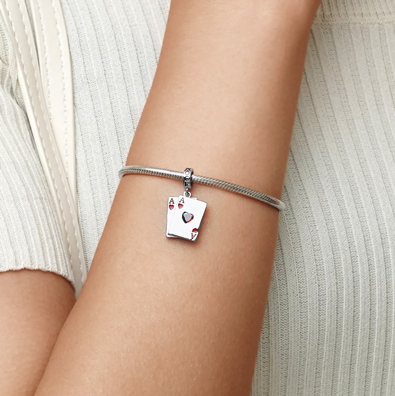 Gnoce Ace of Heart Playing Card Pendant Dangle Charm_5