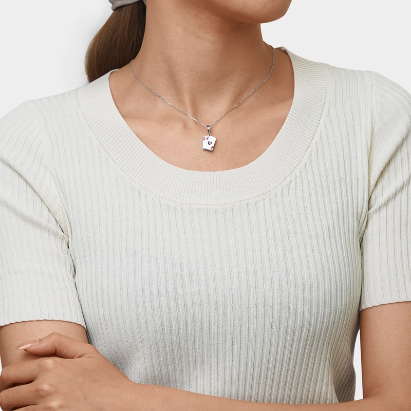 Gnoce Ace of Heart Playing Card Pendant Dangle Charm_6