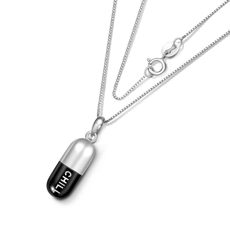 Gnoce Chill Pill Capsule Necklace_3