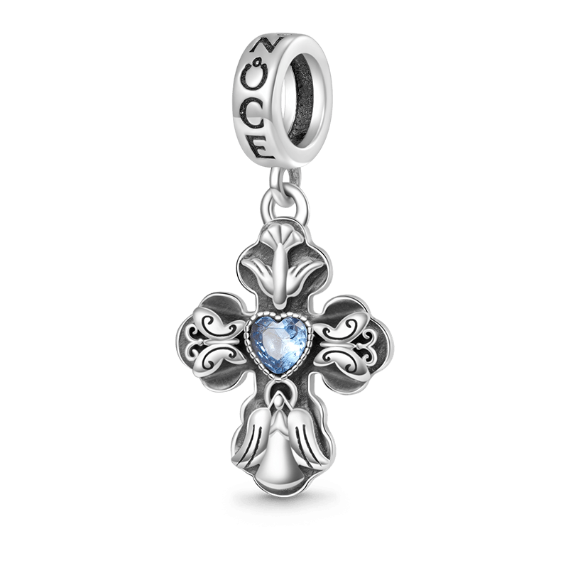 Gnoce Sparkling Cross Pendant Dangle Charm_1