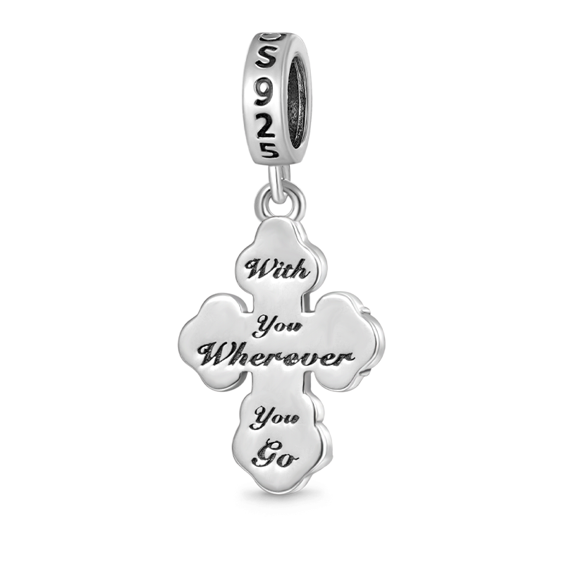 Gnoce Sparkling Cross Pendant Dangle Charm_2