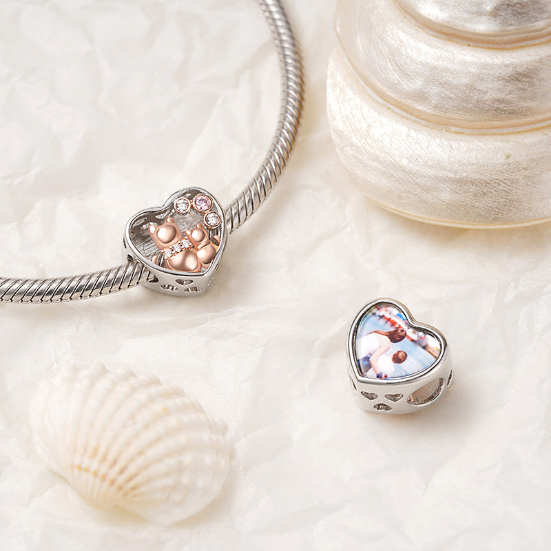 Gnoce Bear Mother&Baby Personalized Photo Charm_2