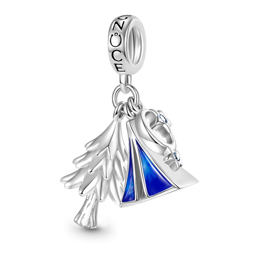 Gnoce Tent, Tree & Moon Star Triple Pendant Dangle Charm_1