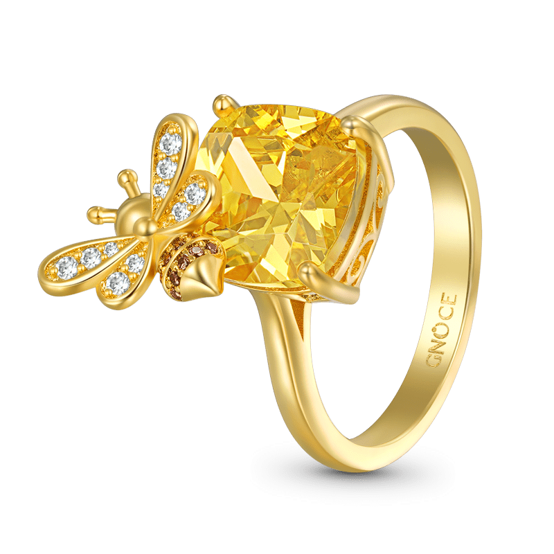 Gnoce Sparkling Honey Bee Ring_2