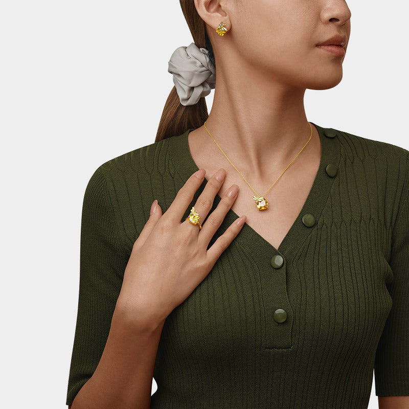 Gnoce Sparkling Honey Bee Ring_4