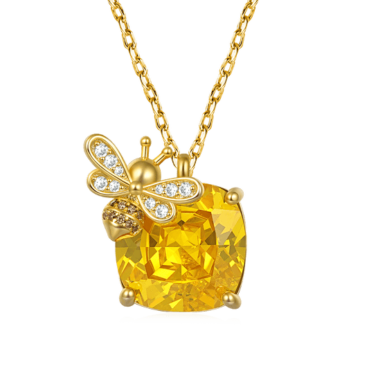 Gnoce Sparkling Honey Bee Necklace_1