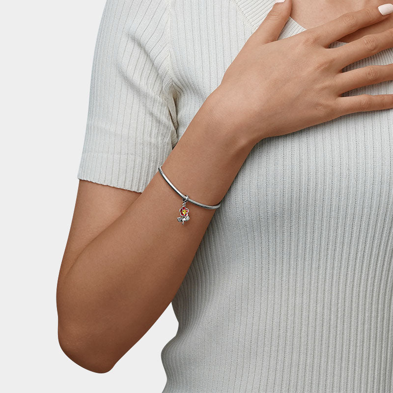 Gnoce "I love you" Blossom Pendant Dangle Charm_4