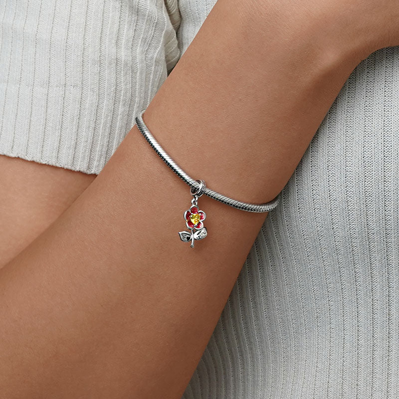 Gnoce "I love you" Blossom Pendant Dangle Charm_5