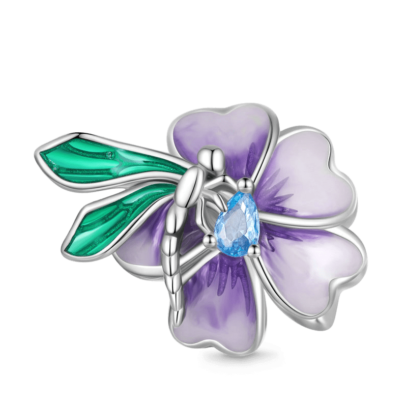 Gnoce Dragonfly Loves Flower Charm_1