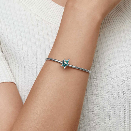 Gnoce Flying Blue Butterflies Stopper Charm_5