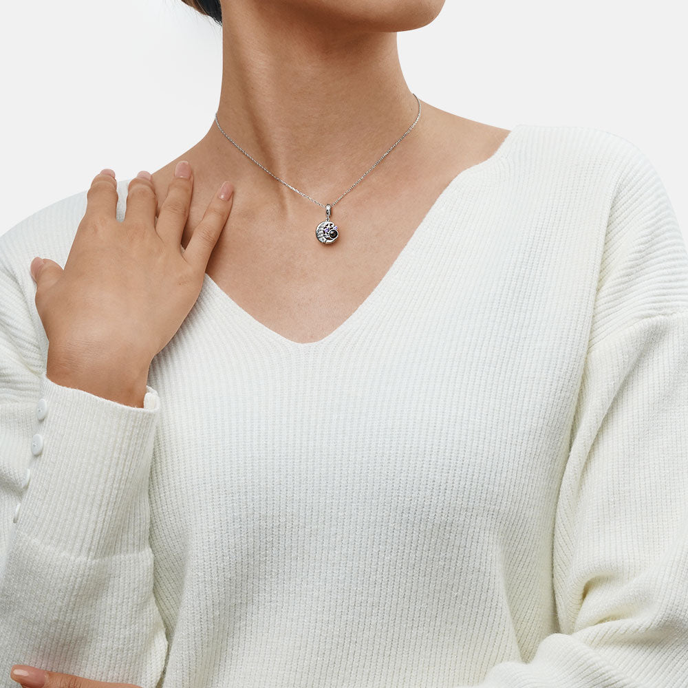 Gnoce Projection "I Love you" Moon&Star Pendant Dangle Charm_5