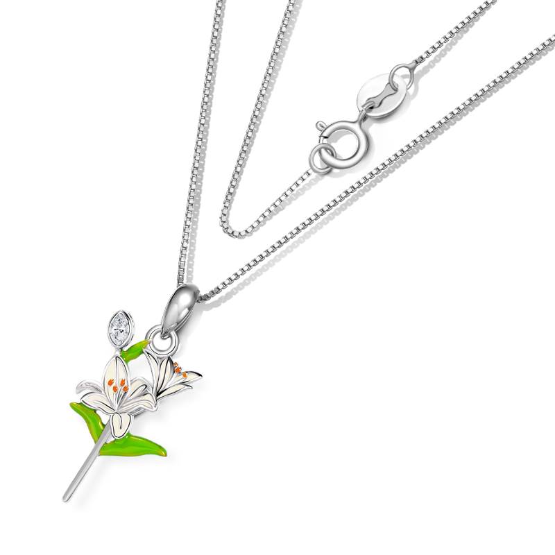 Gnoce Lily Flower Necklace_2