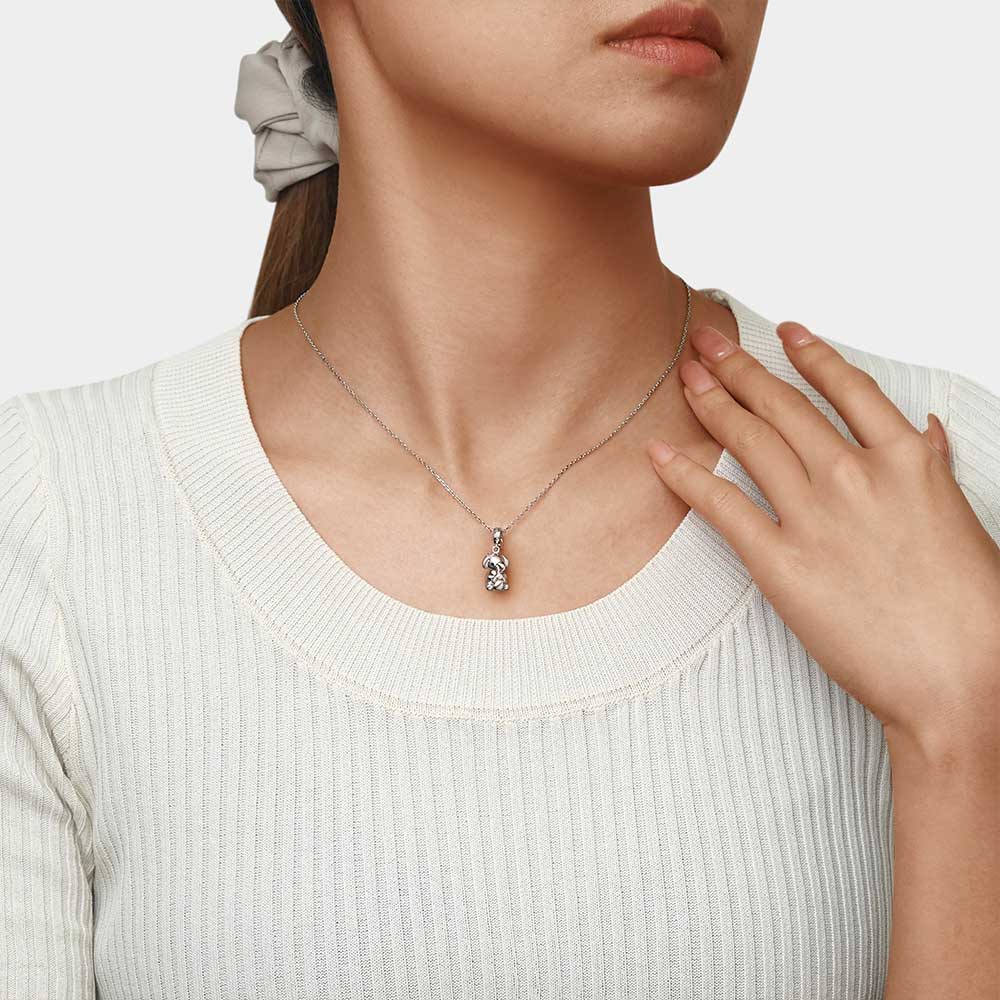 Gnoce Embrace Love Elephant & Baby Pendant Dangle Charm_6