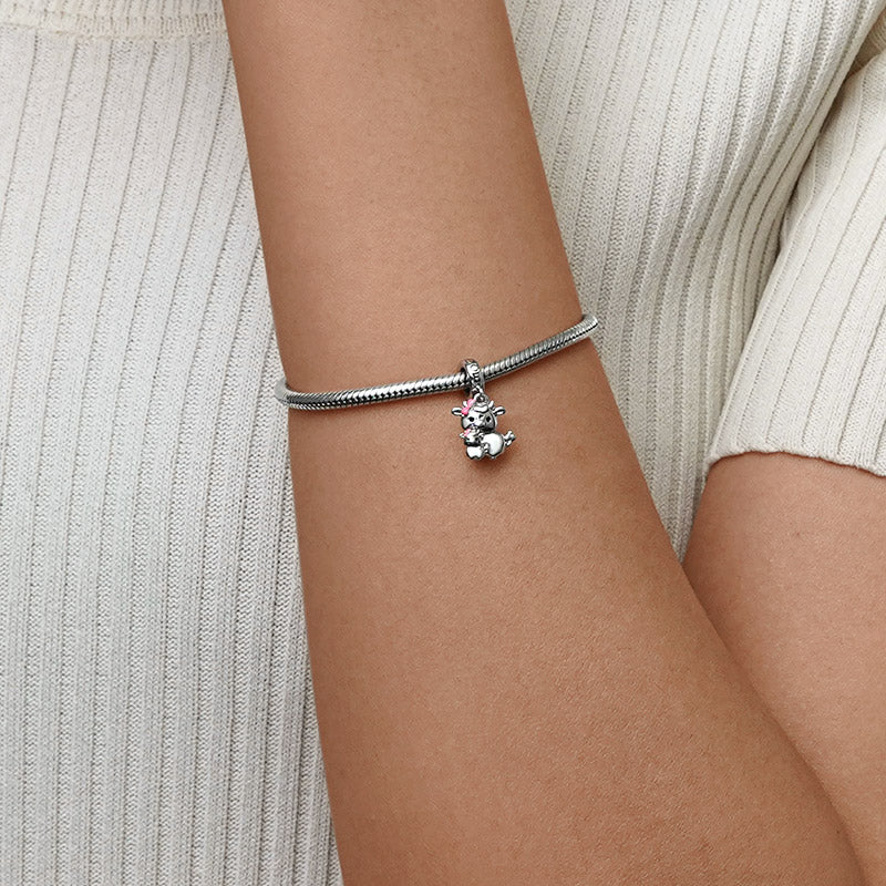 Gnoce Embrace Love Cow & Baby Pendant Dangle Charm_5