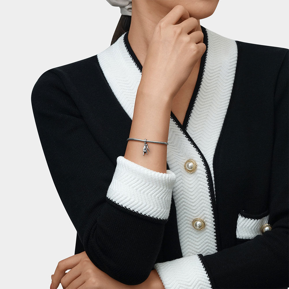 Gnoce Lucky Horn & Hand Sign Pendant Dangle Charm_4