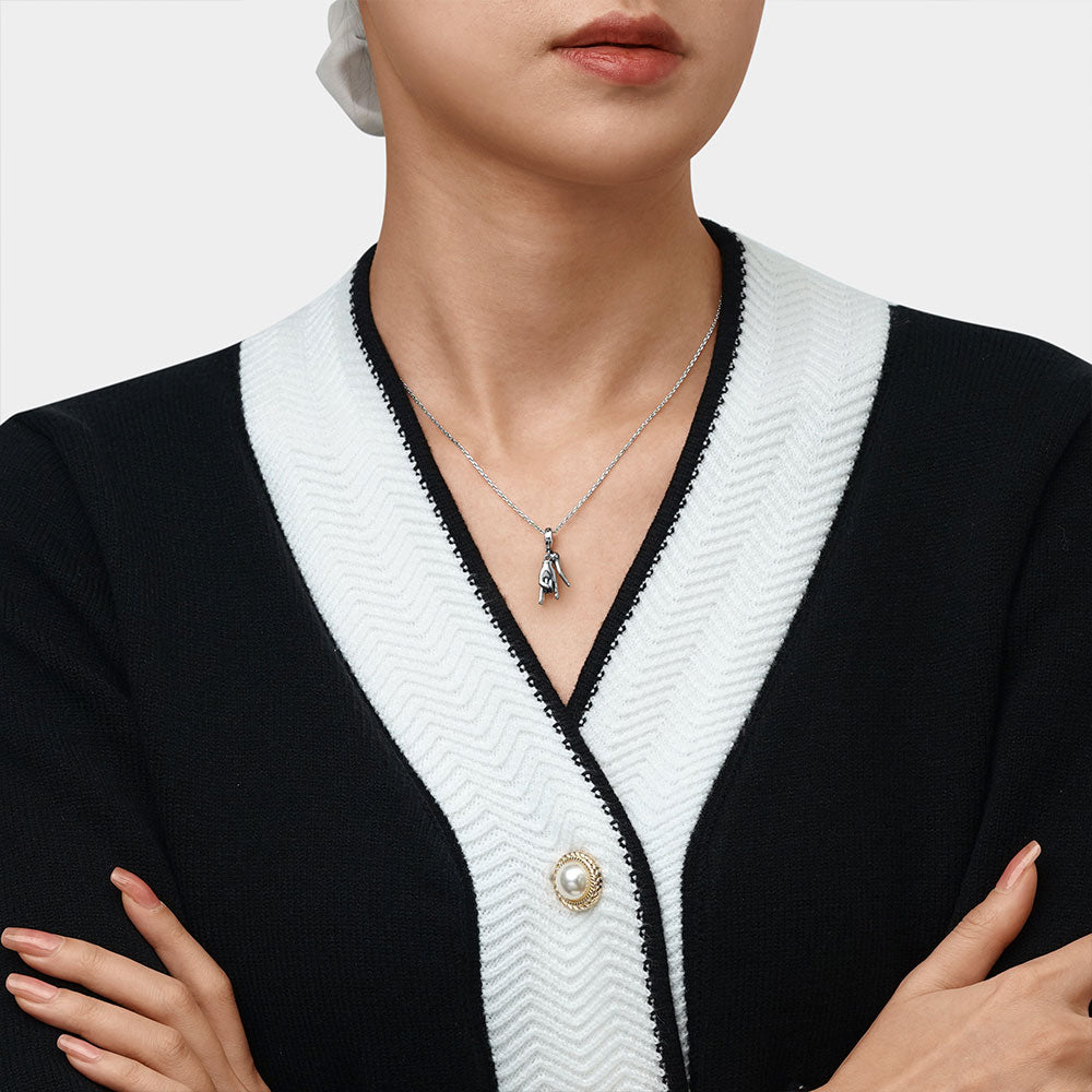 Gnoce Lucky Horn & Hand Sign Pendant Dangle Charm_6