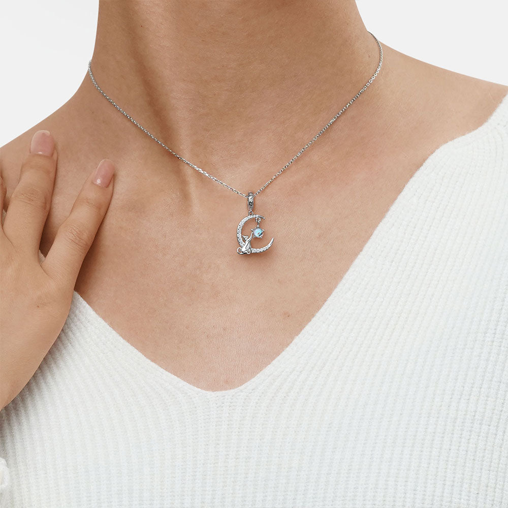 Gnoce Moon&Cat Pendant Dangle Charm_6