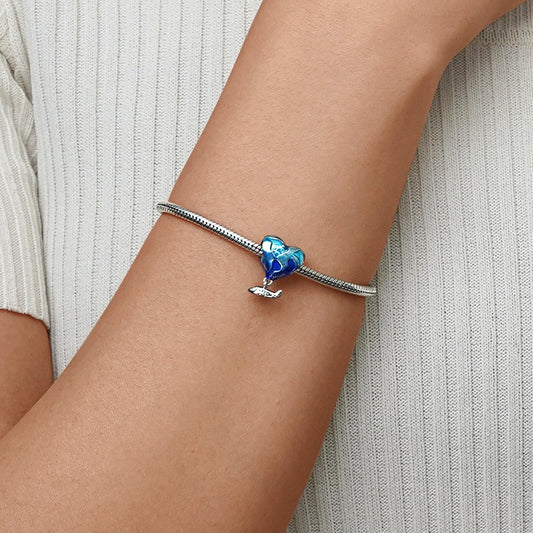 Gnoce Blue Earth with Plane Travel Charm_5