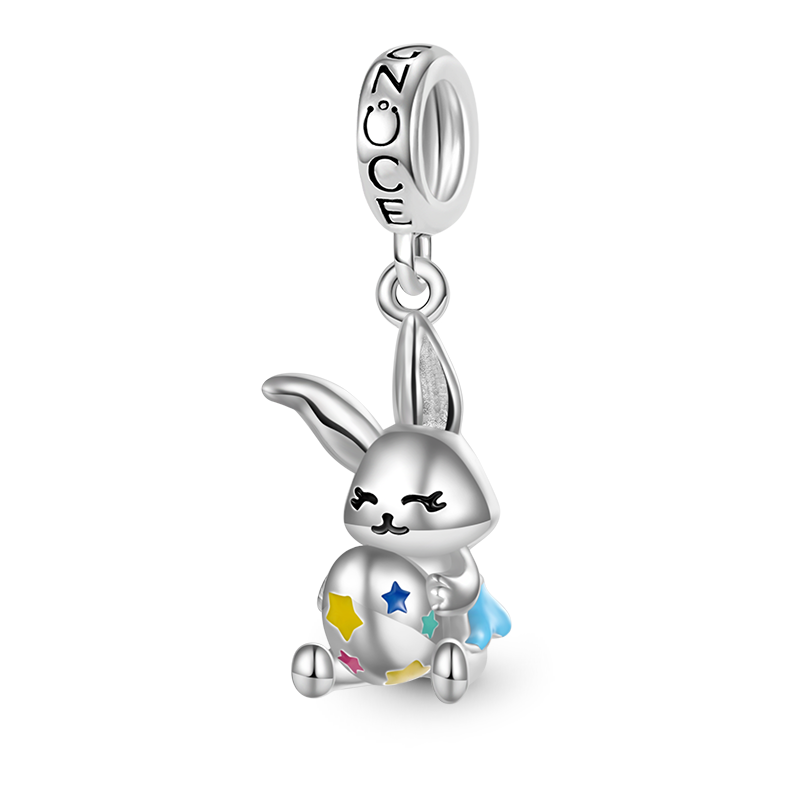 Gnoce Easter Bunny Egg Pendant Dangle Charm_1