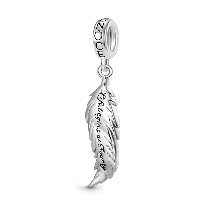 Gnoce Lucky Feather Pendant Dangle Charm_1