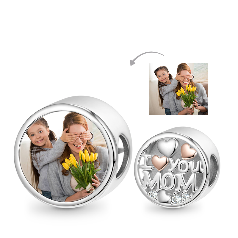 Gnoce "I Love You, Mom" Personalized Photo Charm_1