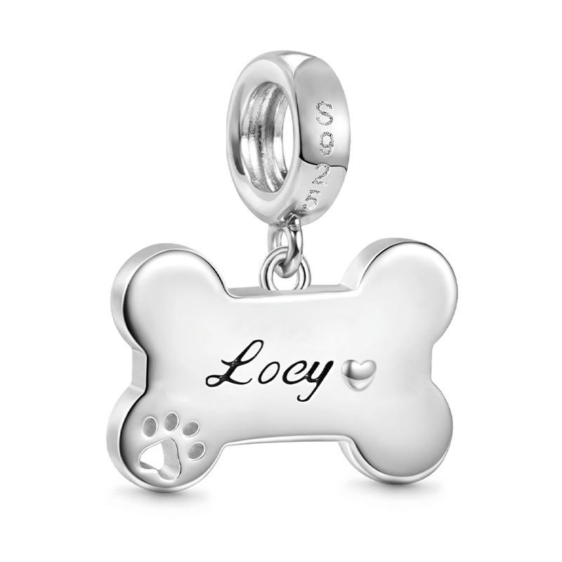 Gnoce Dog Loves Bone Engravable Pendant Dangle Charm_6